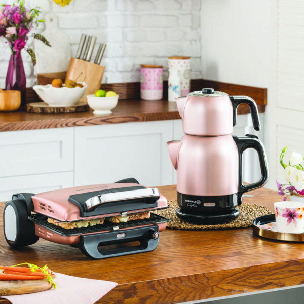 چای ساز اتوماتیک برقی 1600 وات 0.9+1.7 لیتر رزگلد چایتما کرکماز 331-02