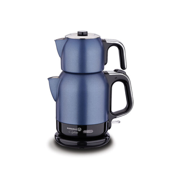 چای ساز اتوماتیک برقی 1600 وات 0.9+1.7 لیتر آبی چایتما کرکماز 331-07