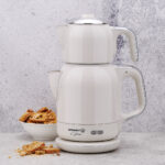 چای ساز اتوماتیک برقی 1600 وات 0.9+1.7 لیتر کرم چایتما کرکماز 331-08