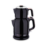 چای ساز اتوماتیک برقی 1600 وات 0.9+1.7 لیتر مشکی چایتما کرکماز 331-09