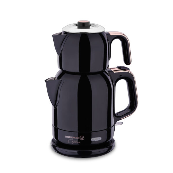 چای ساز اتوماتیک برقی 1600 وات 0.9+1.7 لیتر مشکی چایتما کرکماز 331-09