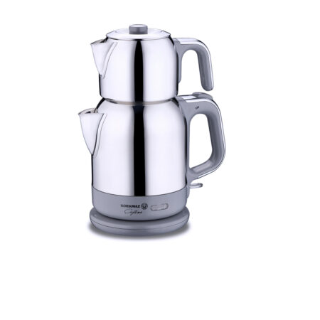 چای ساز اتوماتیک برقی 1600 وات 0.9+1.7 لیتر استیل چایتما کرکماز 331-10