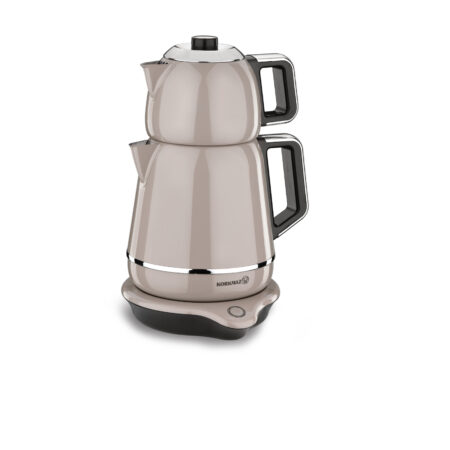 چای ساز اتوماتیک برقی 2000 وات 0.9+1.7 لیتر بژ دمیکس کرکماز 332-02