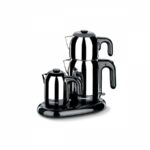 چای ساز و قهوه ساز برقی 400 و 1600 وات 1.1 + 1.6 لیتر مشکی دمتز کرکماز 353