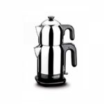 چای ساز اتوماتیک برقی 1600 وات 1.1 + 1.6 لیتر استیل براق دمتز کرکماز 369