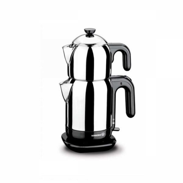 چای ساز اتوماتیک برقی 1600 وات 1.1 + 1.6 لیتر استیل براق دمتز کرکماز 369