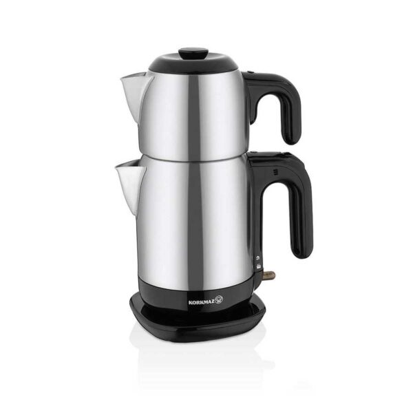 چای ساز اتوماتیک برقی 1600 وات 1.1 + 1.6 لیتر استیل مات دمتز کرکماز 369-13