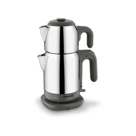 چای ساز اتوماتیک برقی 1600 وات 1.1 + 1.6 لیتر طوسی دمتز کرکماز 369-14