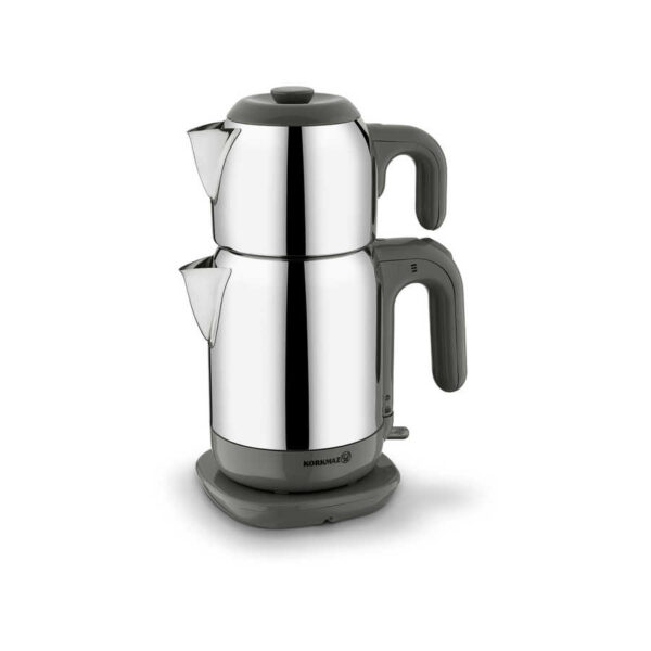 چای ساز اتوماتیک برقی 1600 وات 1.1 + 1.6 لیتر طوسی دمتز کرکماز 369-14