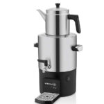 سماور برقی 2000 وات 2.0 + 5.0 لیتر استیل مات چای شف کرکماز 841