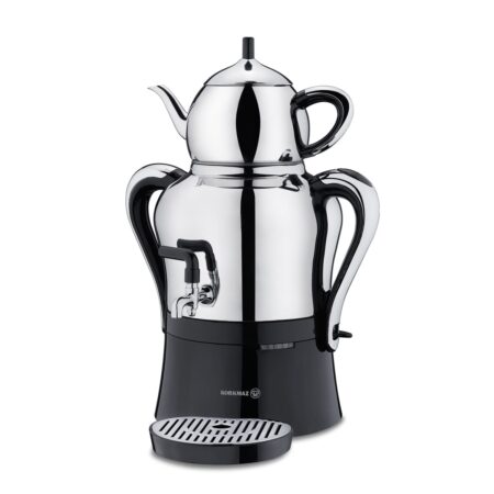 سماور برقی 2000 وات 1.1 + 3.0 لیتر استیل براق چای کولیک کرکماز 842