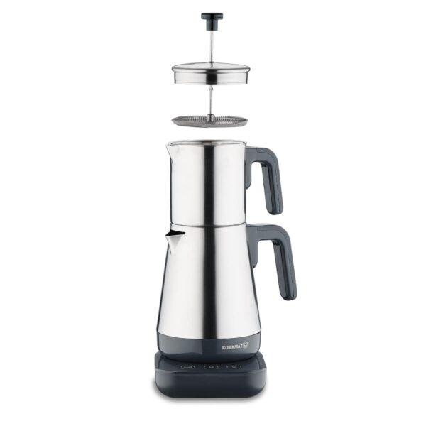 چای ساز اتوماتیک برقی 1600 وات 0.9 + 1.3 لیتر طوسی مدرنا کرکماز 850-01