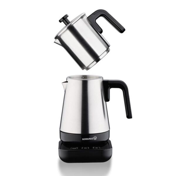 چای ساز اتوماتیک برقی 1600 وات 0.9 + 1.3 لیتر مشکی مدرنا کرکماز 850