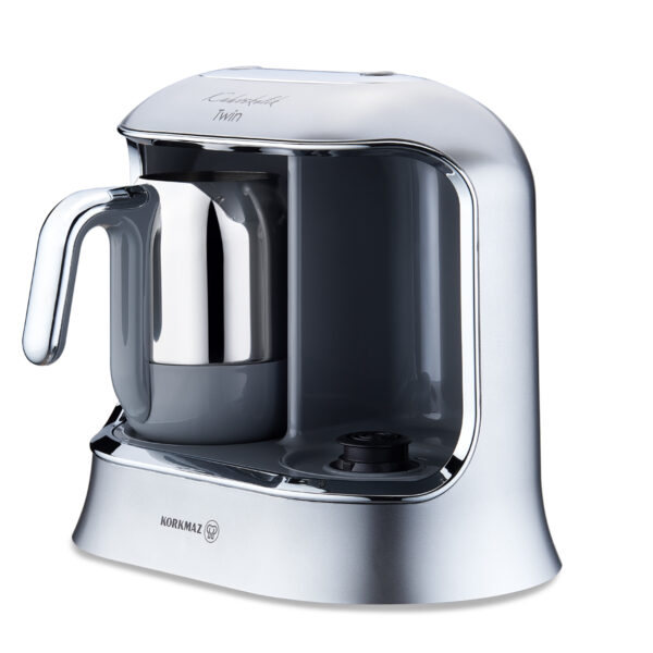 قهوه ساز ترک دو قلو برقی 400 وات نقره ای قهوه کولیک کرکماز 861-06