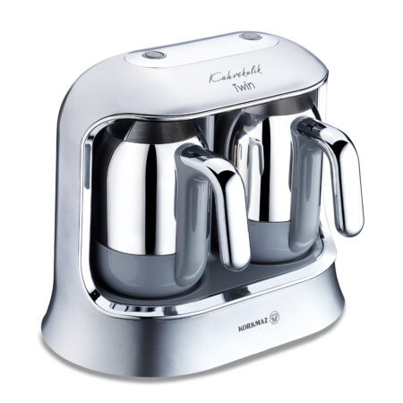 قهوه ساز ترک دو قلو برقی 400 وات نقره ای قهوه کولیک کرکماز 861-06