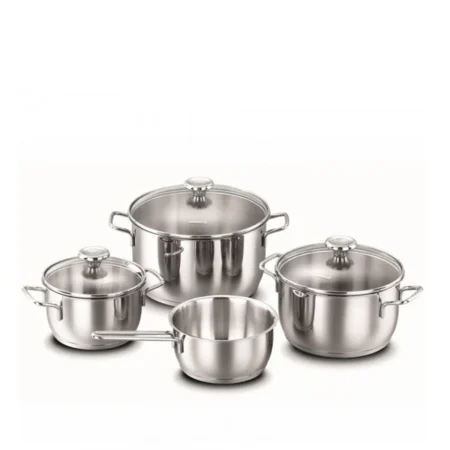 سرویس قابلمه 7 پارچه استیل مات آروما کرکماز 1094 | رابیما