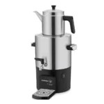 سماور برقی 2000 وات 2.0 + 5.0 لیتر استیل مات چای شف کرکماز 841 | رابیما