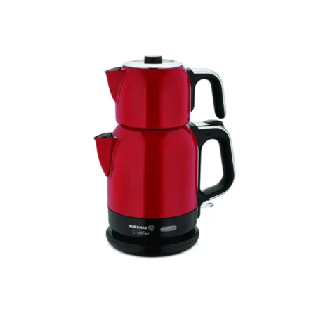 چای ساز اتوماتیک برقی 1600 وات 0.9 + 1.7 لیتر قرمز چایتیما کرکماز 331-05 | رابیما
