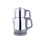 چای ساز اتوماتیک برقی 1600 وات 0.9 + 1.7 لیتر استیل چایتیما کرکماز 331-10 | رابیما