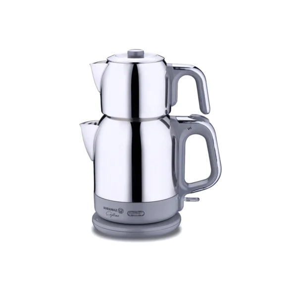 چای ساز اتوماتیک برقی 1600 وات 0.9 + 1.7 لیتر استیل چایتیما کرکماز 331-10 | رابیما