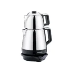 چای ساز اتوماتیک برقی 2000 وات 1.2 + 1.7 لیتر استیل دمیکس کرکماز 332-03 | رابیما