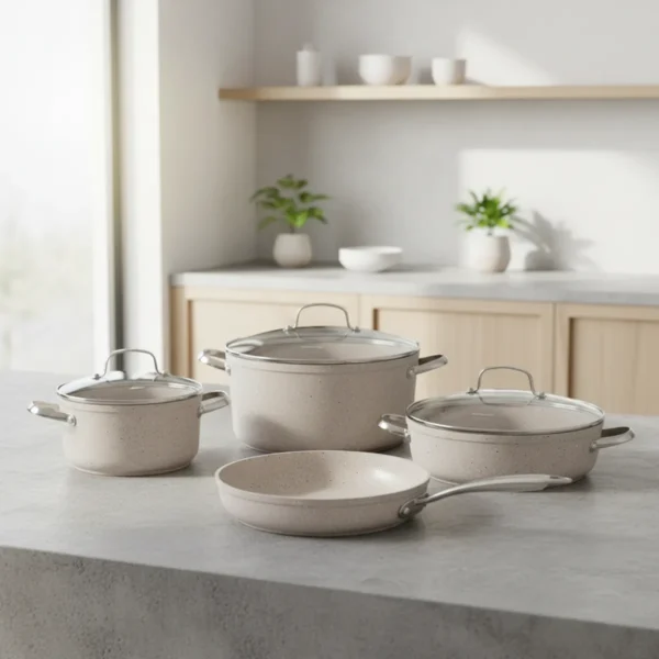 سرویس قابلمه 7 پارچه گرانیت بژ گرانیتا کرکماز 1272 | رابیما