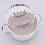 قابلمه کوتاه نچسب ۲۴×۴/۵ سانتی متر ۲/۵ لیتر بژ گرانیتا کرکماز ۱۸۵۴ | رابیما
