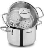 سرویس بخارپز 24*15.2 سانتیمتر 6.9 لیتر استیل براق پرلا کرکماز 1522