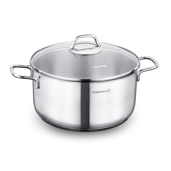 قابلمه 26*13.0 سانتیمتر 6.8 لیتر استیل براق پرلا کرکماز 1571