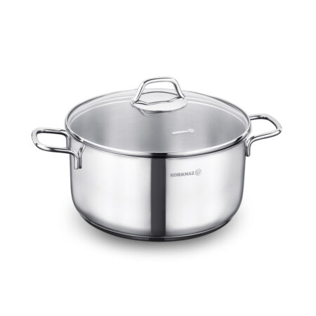 قابلمه 22*11.0 سانتیمتر 4.0 لیتر استیل براق پرلا کرکماز 1656