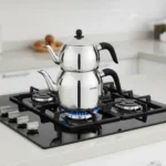 کتری و قوری 1.1 + 2.5 لیتر استیل براق رترو کرکماز 194 | رابیما