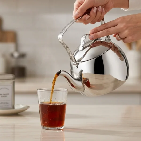 قوری 1.1 لیتر استیل براق تامبیک کرکماز 092 | رابیما