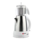 چای ساز برقی 1650 وات 0.7 + 1.5 لیتر استیل مات گلوریا ریوالد 800901