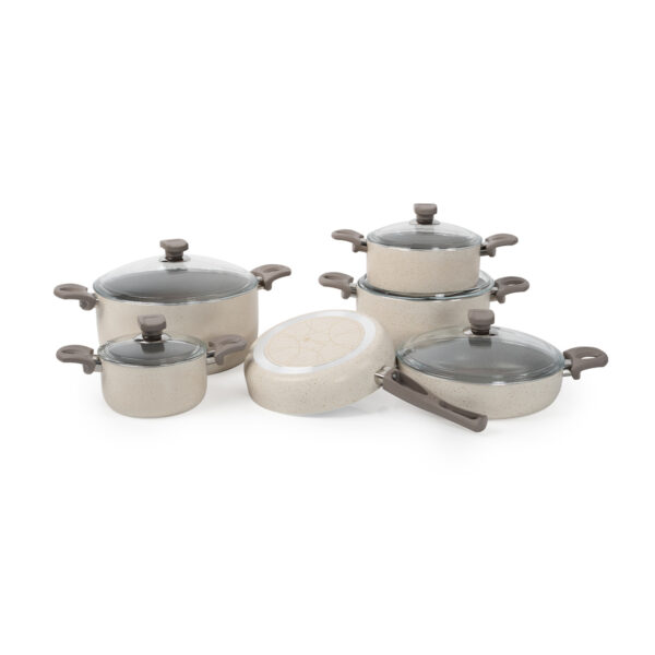 سرویس قابلمه گرانیت 11 پارچه کرم یورک ریوالد 650100-03