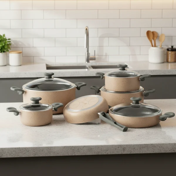 سرویس قابلمه 11 پارچه گرانیت مسی یورک ریوالد 650100-04 | رابیما