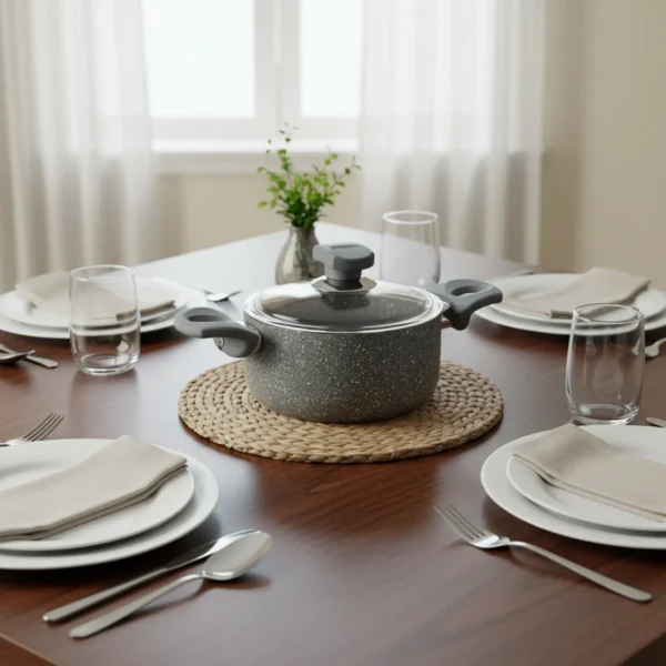 قابلمه نچسب 16*8.5 سانتی متر 1.5 لیتر طوسی یورک ریوالد 6503116-0114 | رابیما