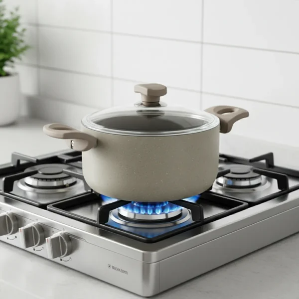 قابلمه نچسب 22*10.5 سانتی متر 3.7 لیتر بژ یورک ریوالد 6503122-0106 | رابیما