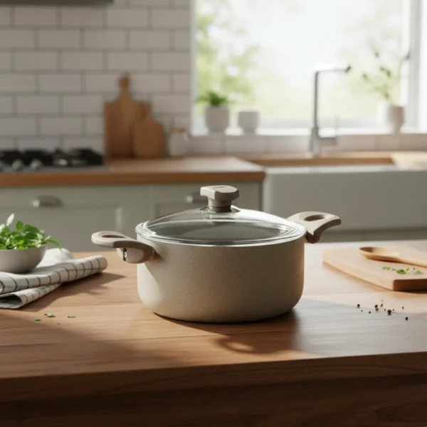 قابلمه نچسب 24*11.5 سانتی متر 4.8 لیتر بژ یورک ریوالد 6503124-0106 | رابیما