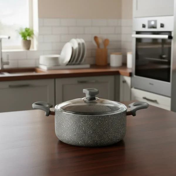 قابلمه نچسب 24*11.5 سانتی متر 4.8 لیتر طوسی یورک ریوالد 6503124-0114 | رابیما