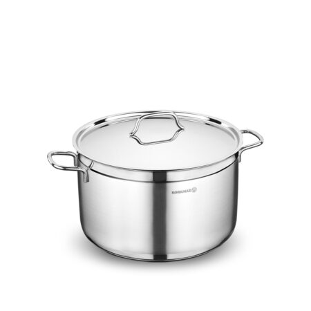 سایز: 30 سانتی متر حجم: 11 لیتر جنس بدنه: استیل ضد زنگ 18/10 کروم-نیکل رنگ: استیل مات گارانتی 18 ماهه برلیان چابهار : نماینده انحصاری کرکماز در ایران