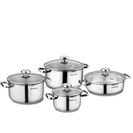 سرویس قابلمه 8 پارچه استیل براق آکوا کرکماز 1968