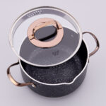 سرویس قابلمه نچسب 7 پارچه مشکی گالاکسی کرکماز 1372