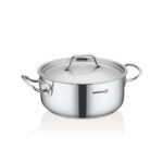 قابلمه کوتاه 20*9.0 سانتیمتر 2.8 لیتر استیل مات پرولاین کرکماز 2738