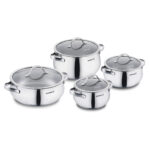 سرویس قابلمه 8 پارچه استیل براق سامارا کرکماز 1964