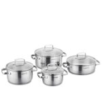 سرویس قابلمه 8 پارچه استیل مات و براق استیلا کرکماز 1965