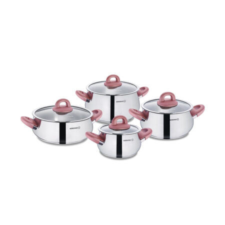 سرویس قابلمه 8 پارچه استیل براق بلا کرکماز 1848