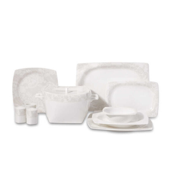 سرویس غذاخوری چینی 60 پارچه بون سلکشن کرکماز 8430