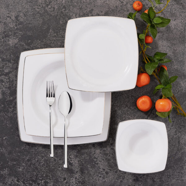 سرویس غذاخوری چینی 60 پارچه بون سلکشن کرکماز 8433