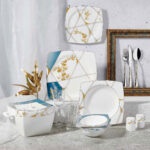 سرویس غذاخوری چینی 60 پارچه بون سلکشن کرکماز 8454