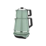 چای ساز اتوماتیک برقی 2000 وات 1.2 + 1.7 لیتر سبز دمیکس کرکماز 332-01 | رابیما